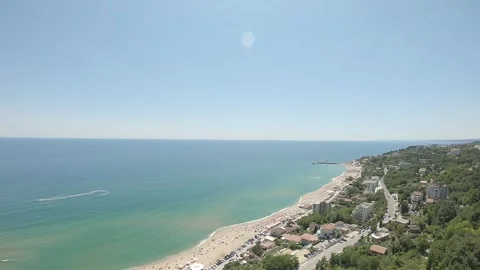 Flight over Cabacum beach Stock Footage 159523774