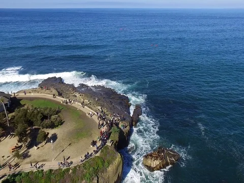 Flight over California Coast Stock Footage 71810688