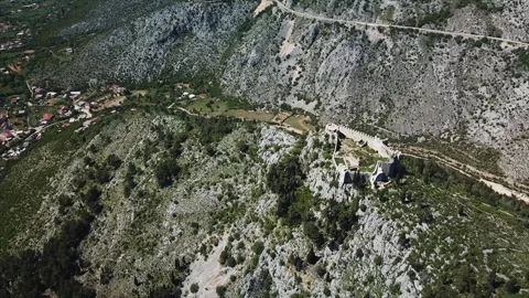 Flight over castle Stock Footage 321361229