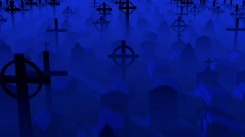 Flight over cemetery Video stock 851575