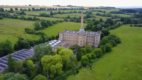 Flight over Chipping Norton in the UK Stock Footage 148563264