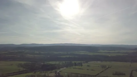 Flight over a christ statue ans plains 4k Stock Footage 148568004