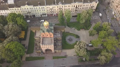 Flight over the city 04 Video stock 127188283