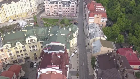Flight over the city 08 Stock Footage 127190512
