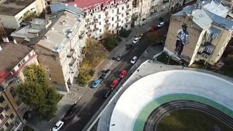 Flight over the city 24 Video stock 127245718