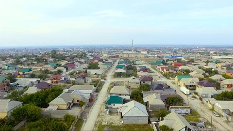 Flight over the city of Dagestan Stock Footage 102434824