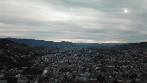 Flight over city Stock Footage 321361534