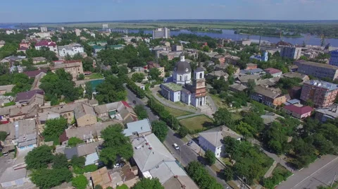 Flight over the city of Kherson Stock Footage 67626273