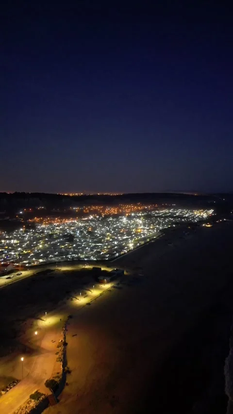 A flight over the city at night Stock Footage 299144310