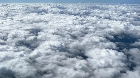 Flight over clouds from above by plane Video stock 117898750