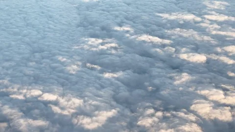 Flight over clouds from above by plane Video stock 117898775