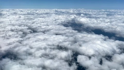 Flight over clouds from above by plane Video stock 117898936