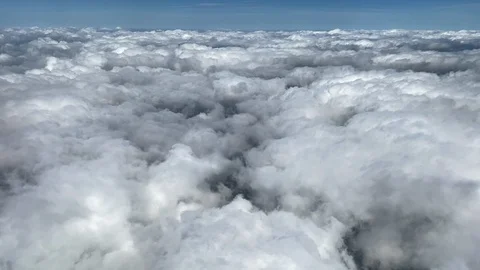 Flight over clouds from above by plane Video stock 117899254