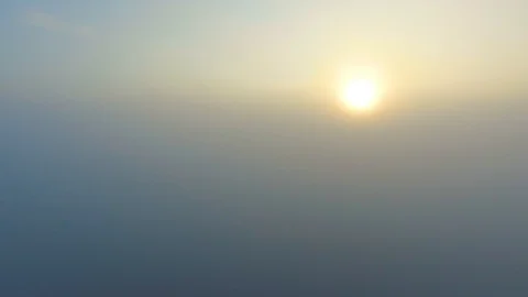 Flight over the clouds at dawn. Stock Footage 92690703