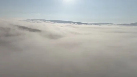 Flight over clouds fast Stock Footage 95141920