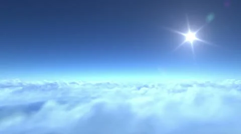 Flight over clouds Stock Footage 11384563