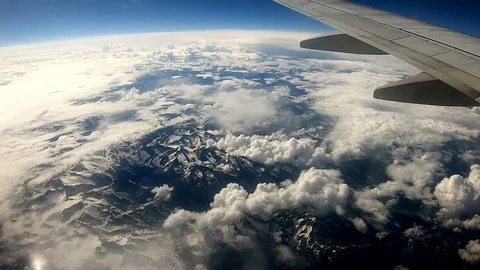 Flight over clouds Stock Footage 123697992