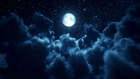 Flight Over The Clouds - Loop Luxury blue crystal facet background Stock Footage 93800348