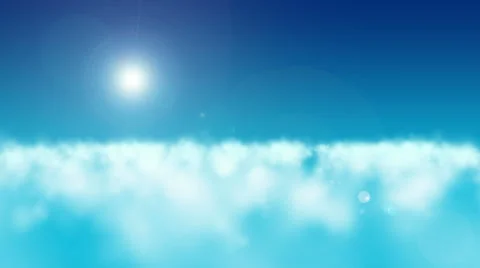 Flight over clouds with the morning sun Video stock 43127689