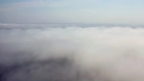 Flight over clouds at pacific ocean Stock Footage 167554540