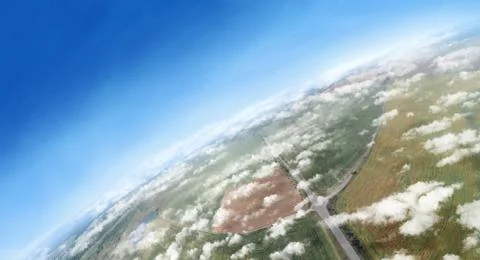 Flight over the clouds Stock Photos