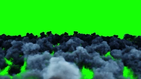 Flight over the clouds. Realistic 4k animation. Green screen. Stockbeeldmateriaal 76031640