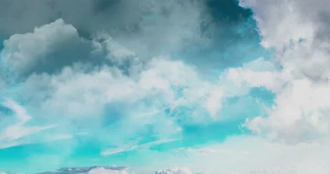 Flight over the clouds. Realistic animation Stock Footage 167624491