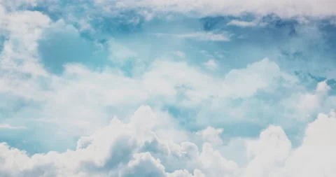 Flight over the clouds. Realistic animation Stock Footage 167624769