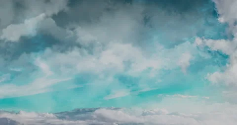 Flight over the clouds. Realistic animation Stock Footage 167652115