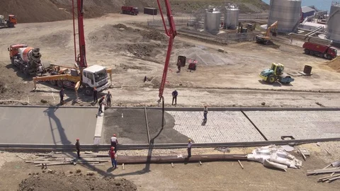 Flight over construction 動画素材 123699390