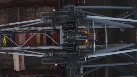 Flight over container ship and crane 2 00871615 Stock Footage 150497266