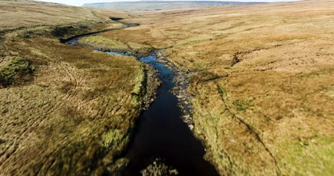 Flight over curvy river Video stock 331522329