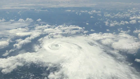 Flight over Cyclone - Hurricane - Typhoon. Stock Footage 140671721