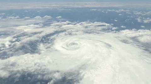 Flight over Cyclone - Hurricane - Typhoon. Stock Footage 156719900