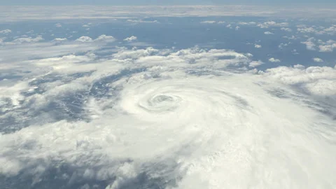 Flight over Cyclone - Hurricane - Typhoon. Video stock 157029587