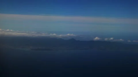 Flight over the dark blue sky Stock-Footage 43347578
