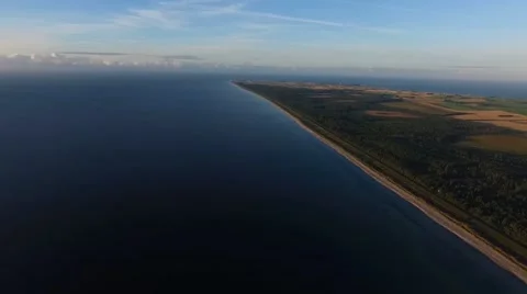 Flight over Denmark in summer Stock Footage 67555452