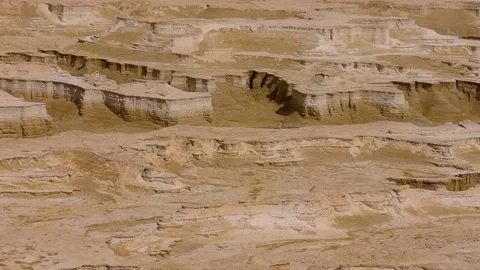 Flight over desert cliffs Stock Footage 153749530