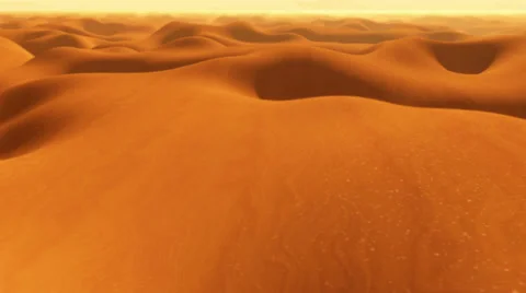 Flight over desert sand dunes Stock Footage 39582906