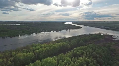 Flight over the don Stock Footage 63042921