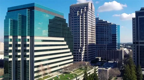 Flight over downtown Stock Footage 35727715