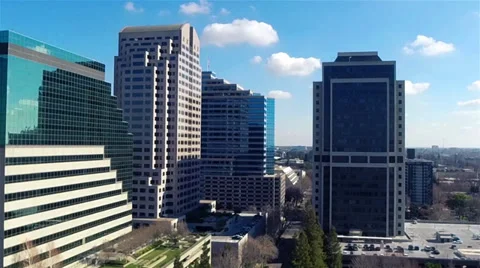 Flight over downtown Stock Footage 35727779