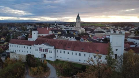 Flight over ennsegg castle Stock Footage 320446539