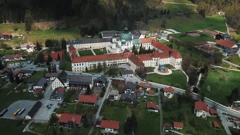 Flight over Ettal Abbey Stock-Footage 255634282