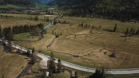 Flight over Ettaler Weidmoos Stock-Footage 255634383