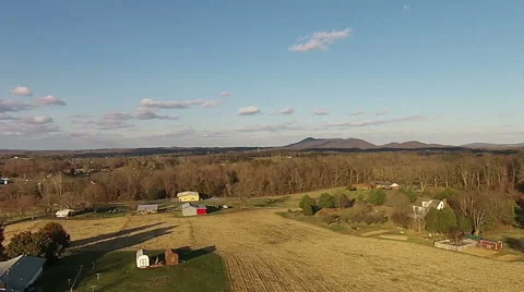 Flight over Farmland Stock Footage 48585520
