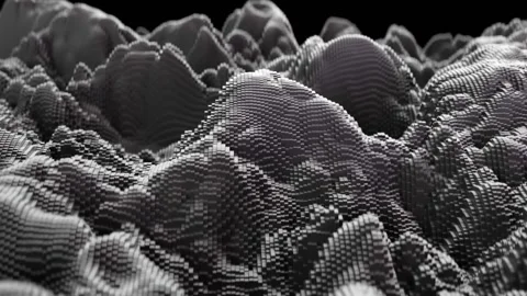 Flight over fast moving cubes. Technolog... | Stock Video | Pond5
