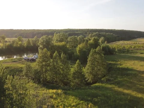 Flight over the feild.Nature.Sunny day.Helicopter Stock Footage 100193120