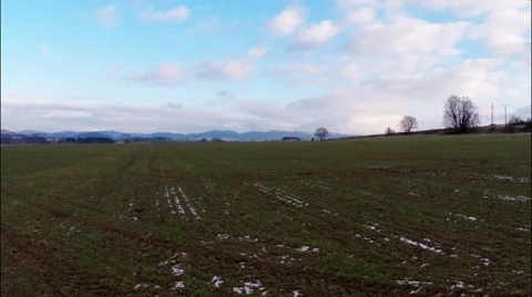 Flight over a field Stock Footage 35343170