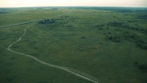 Flight over the field Stock Footage 80308966